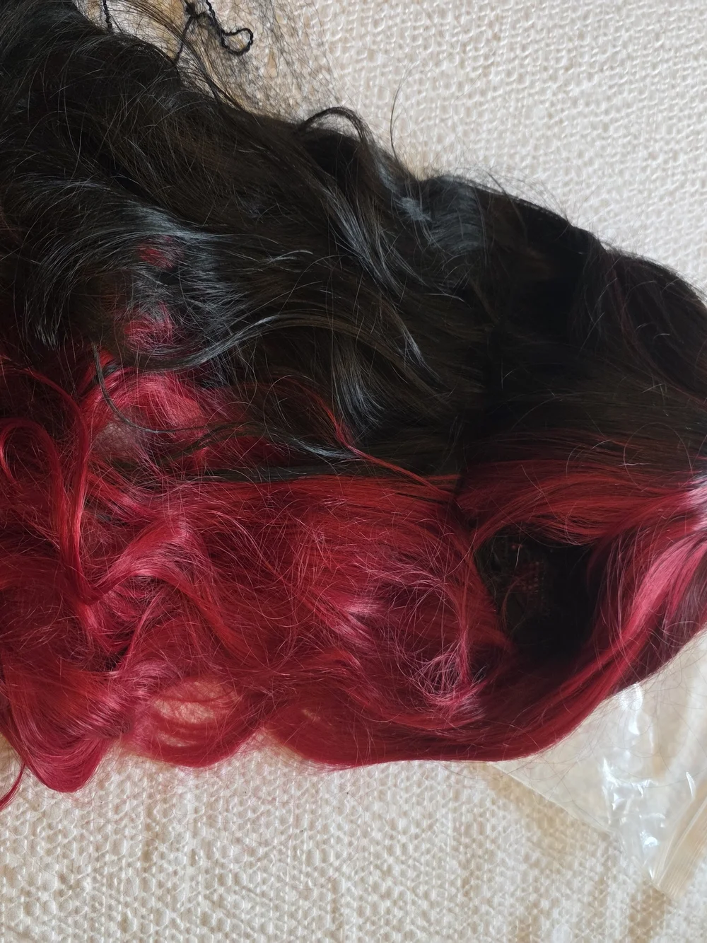 Black and Red  24 Inch Curly Wig New